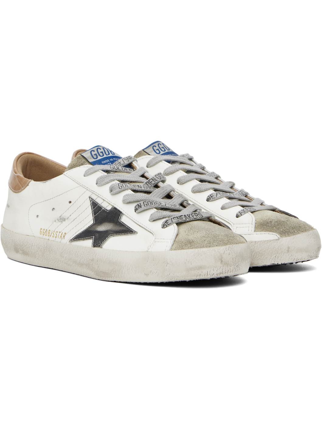 White & Gray Super-Star Sneakers - 4