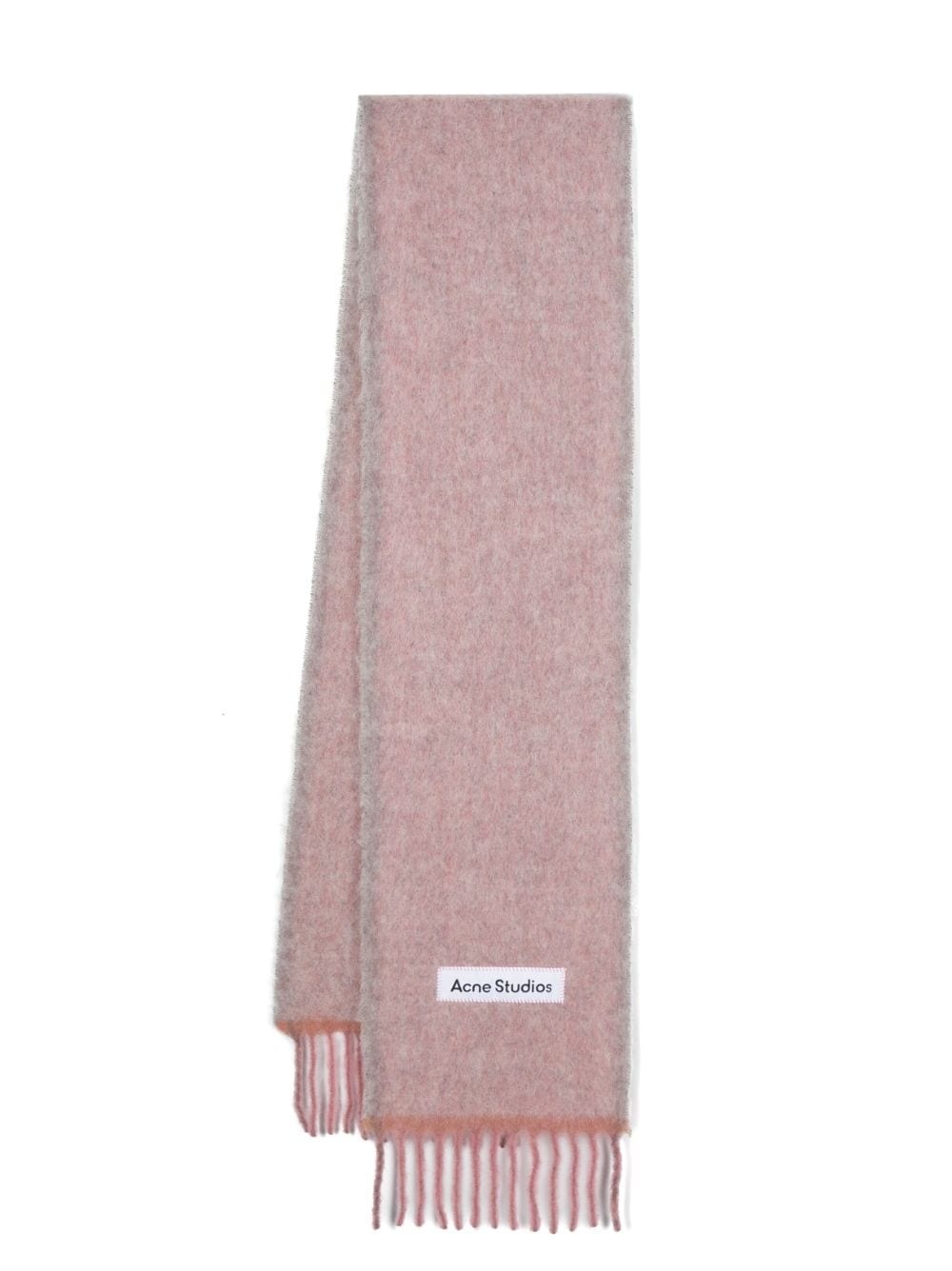 brushed-effect frayed-edge scarf - 1
