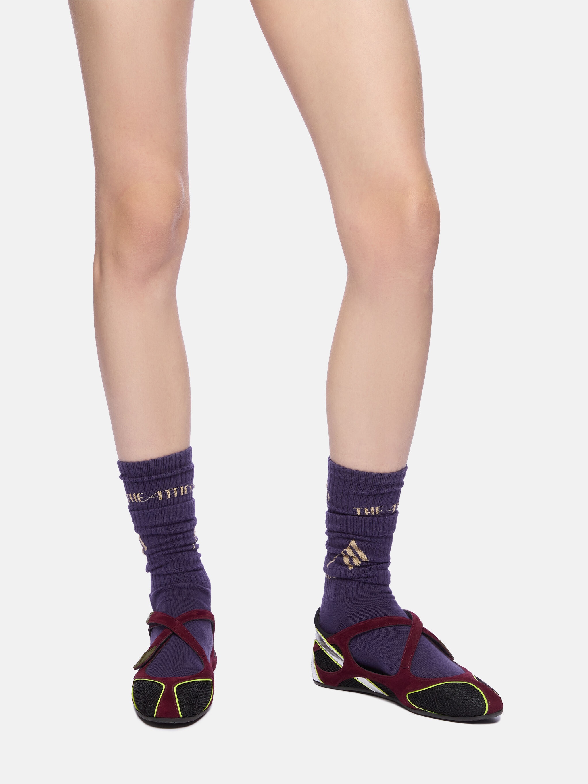 ''FLOOR 01'' BALLERINA FLAT VIOLET AND BLACK - 2