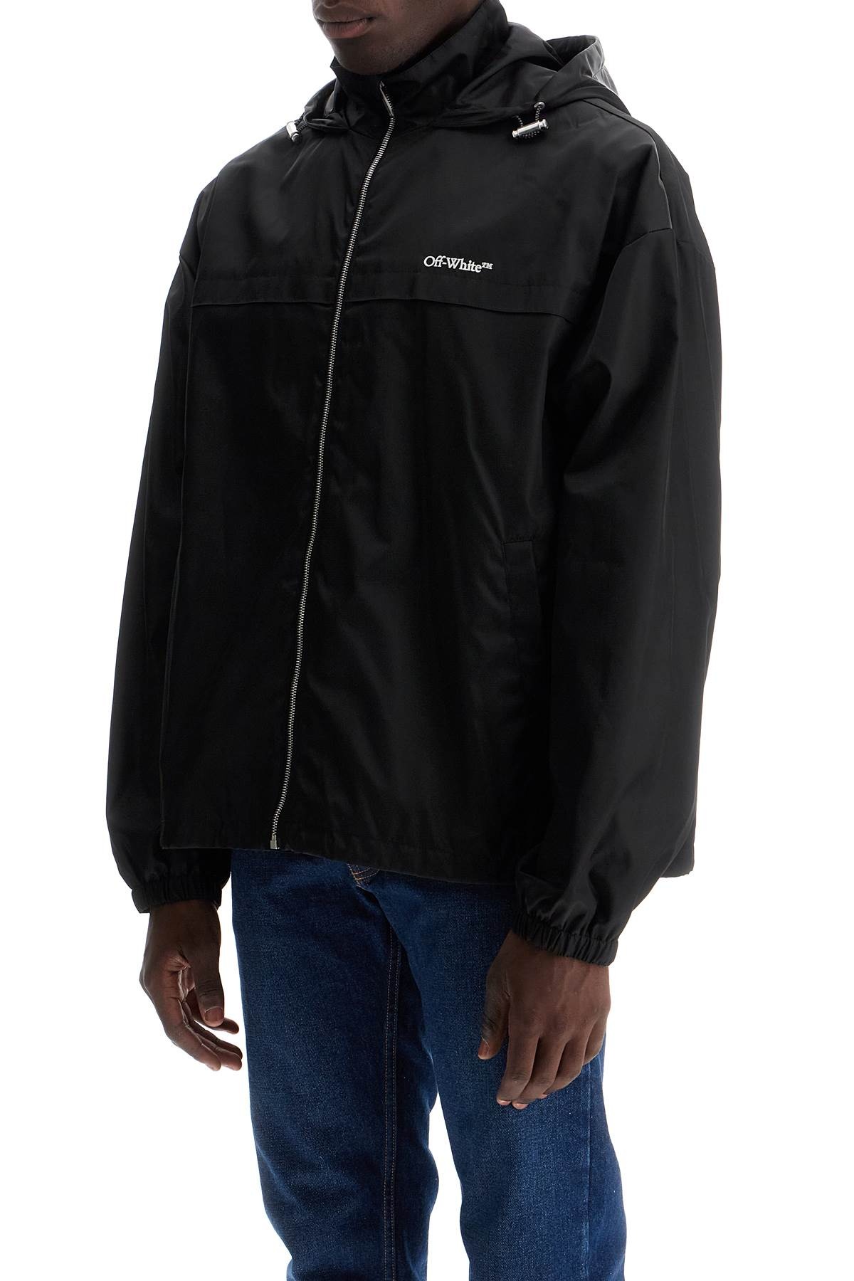 BOXY WINDBREAKER JACKET WITH HOOD - 5