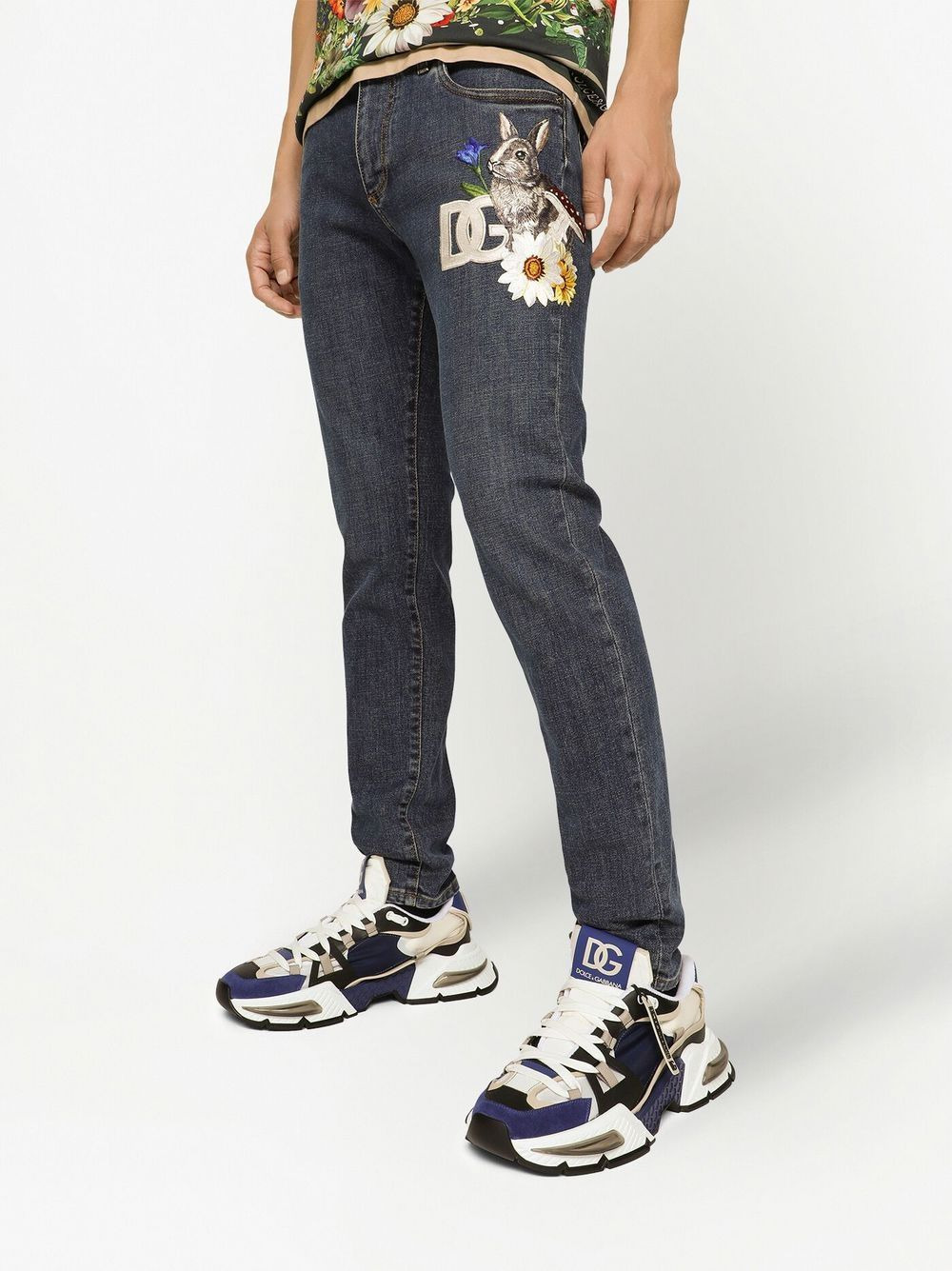 logo-print straight-leg jeans - 5