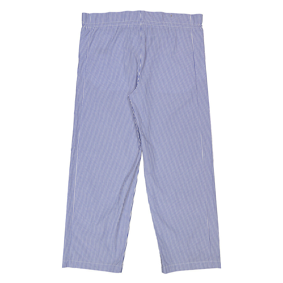 Emporio Armani Blue Poplin Striped Drawstring Trousers - 6