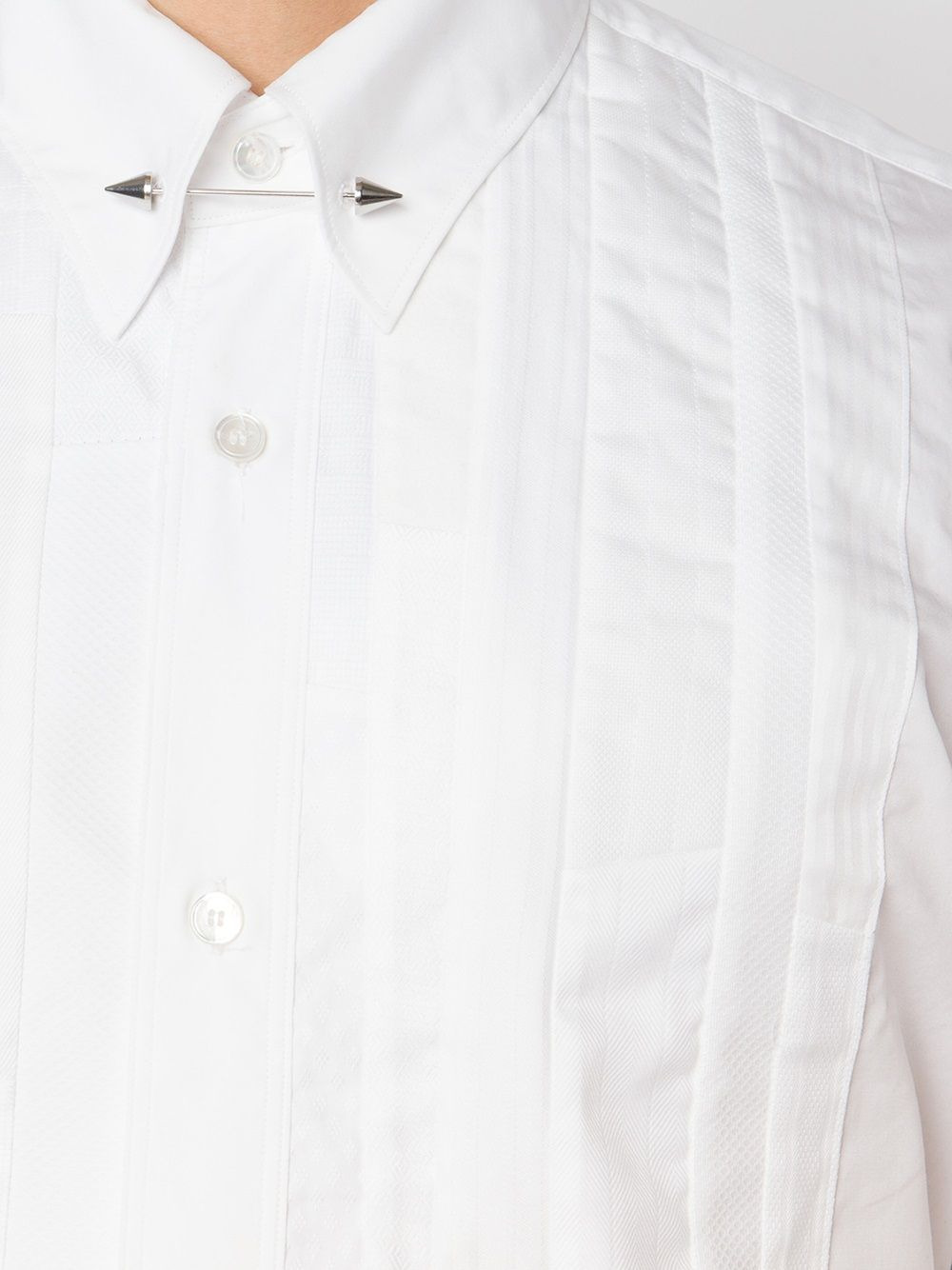 pleated chest detail shirt - 5
