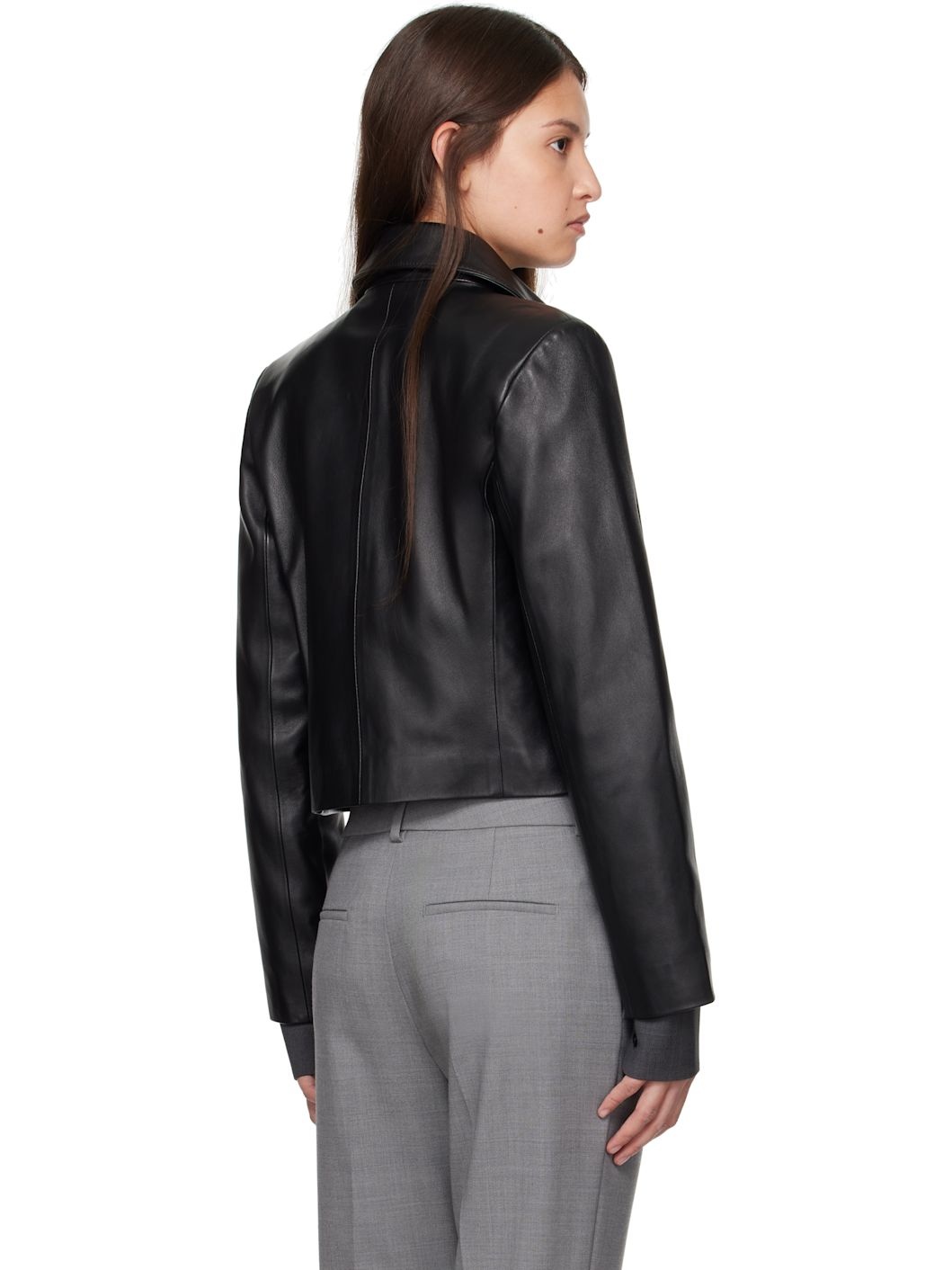 Black Bleeker Leather Jacket - 3