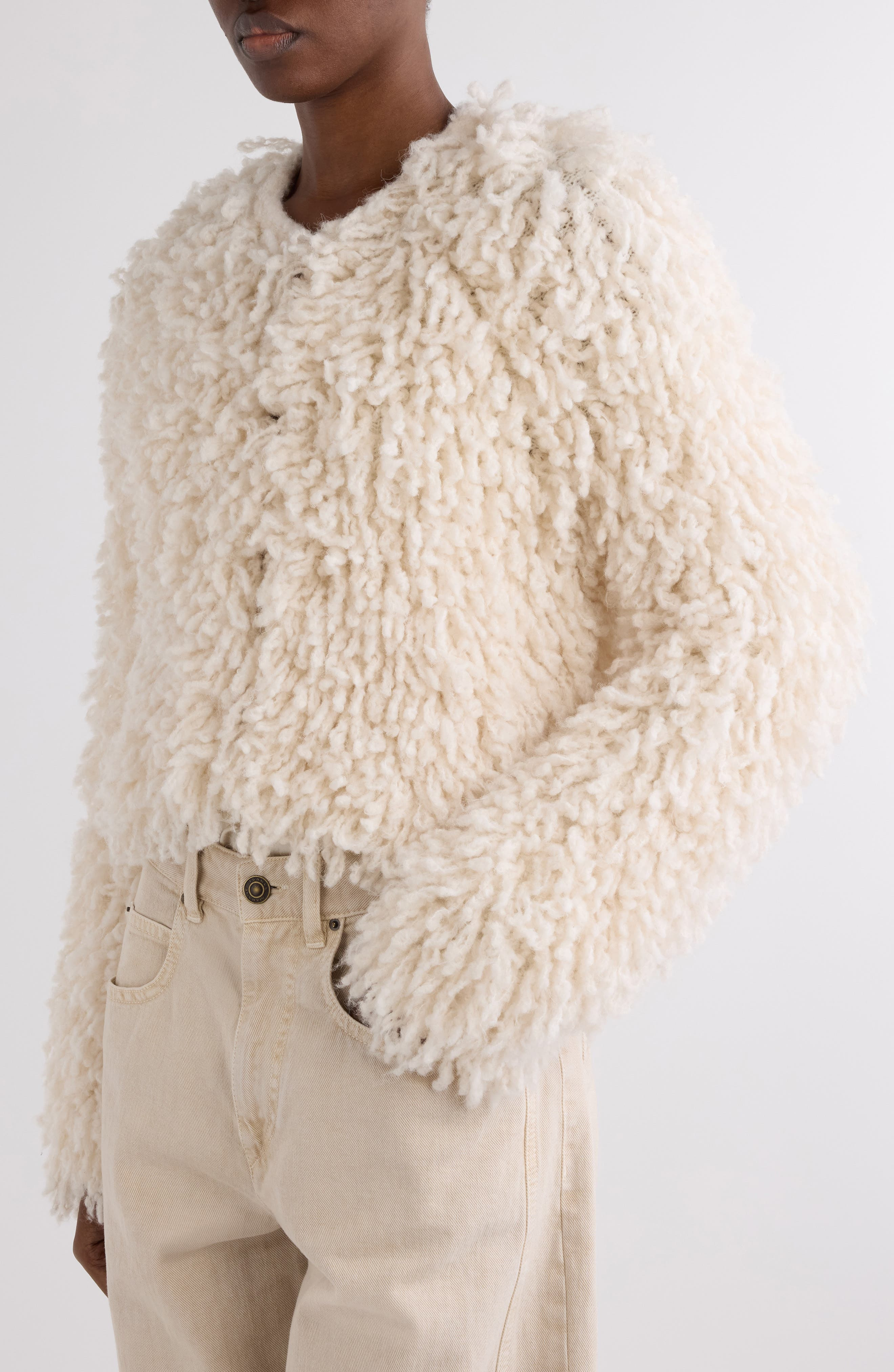 Isabel Marant Fedra Chenille Jacket in Ecru at Nordstrom - 5