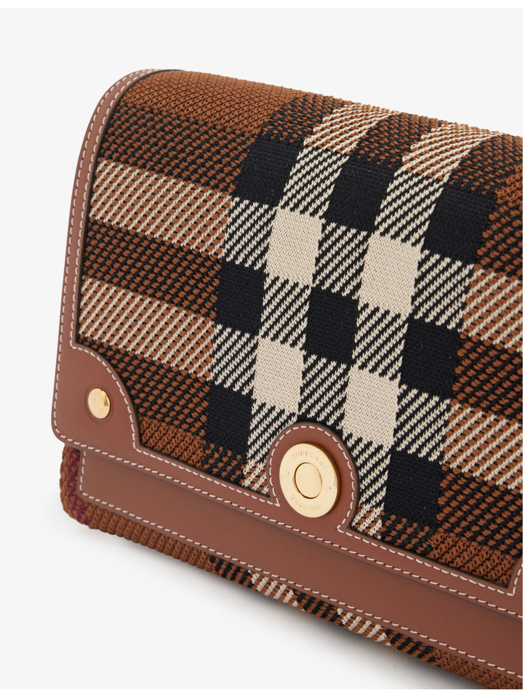 Checked woven cross-body bag - 2