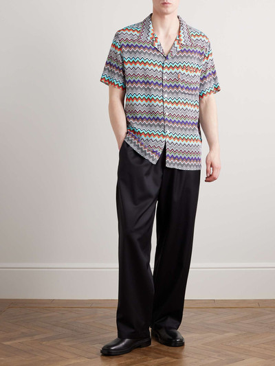 Missoni Camp-Collar Striped Cotton-Poplin Shirt outlook