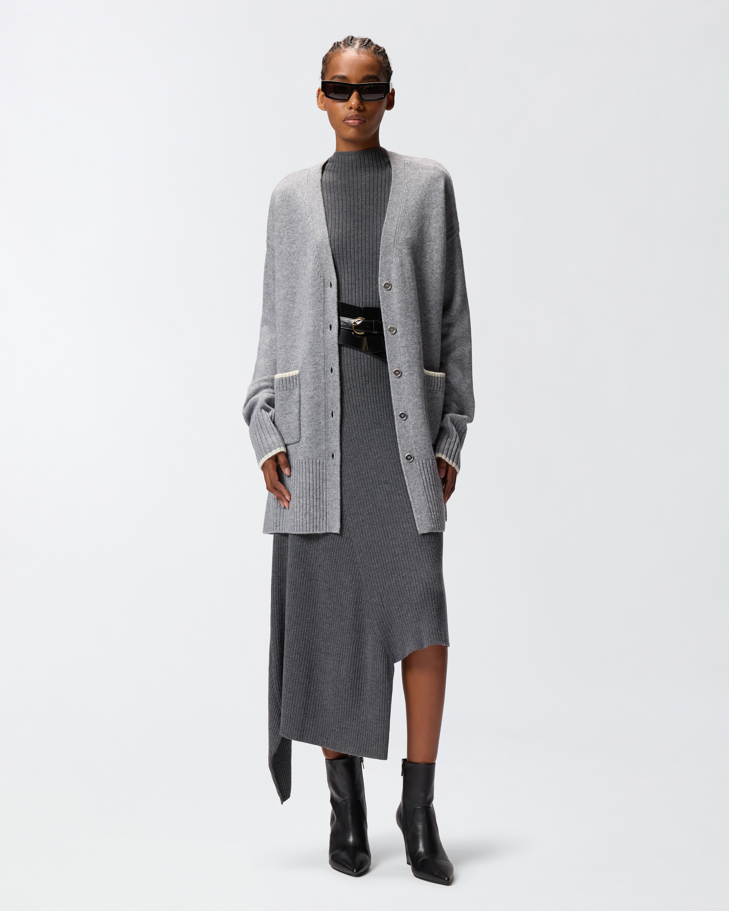 LONG V-NECK CARDIGAN - 3