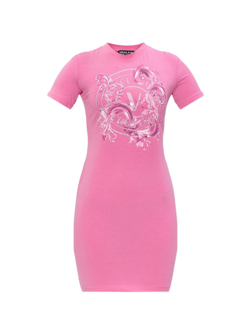 embellished graphic T-shirt dress 1