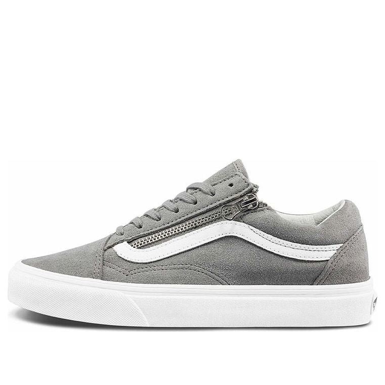 Vans Unisex Old Skool Zip Low-Top Sneakers Grey 'Gray White' VN0A3493A4F - 1