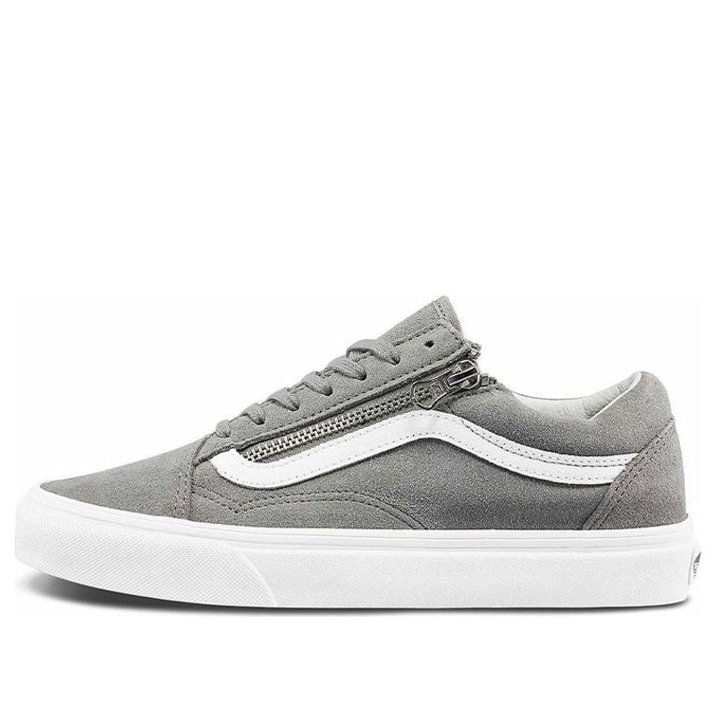 Vans Unisex Old Skool Zip Low-Top Sneakers Grey 'Gray White' VN0A3493A4F - 1