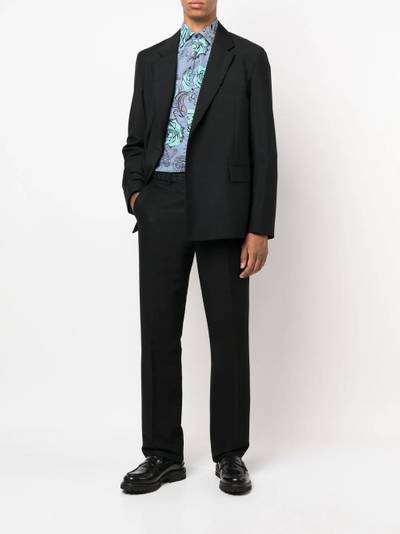 Etro floral-print classic-collar shirt outlook