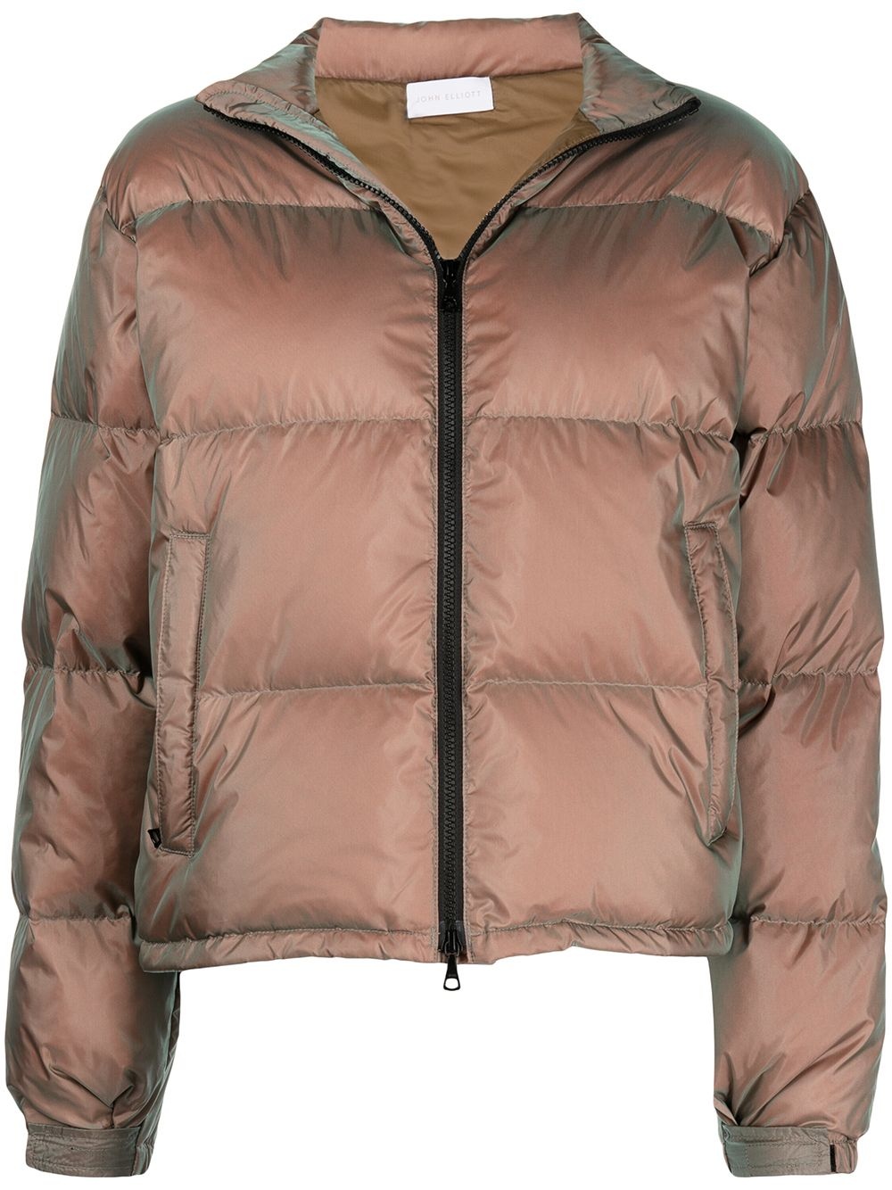 iridescent-effect padded jacket - 1