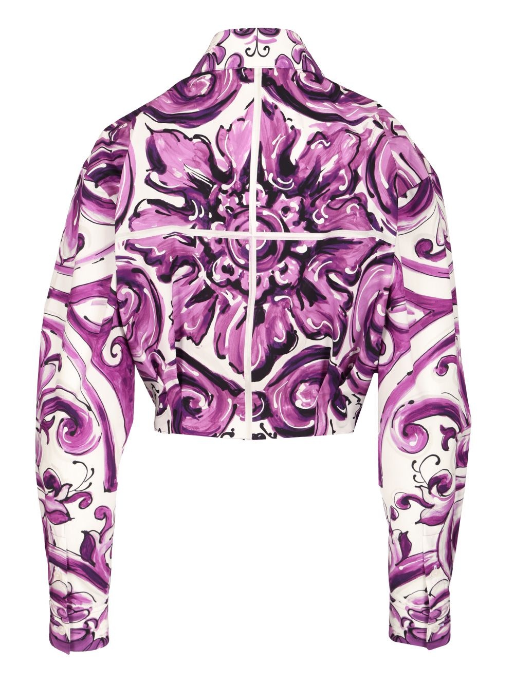 Maiolica Print Poplin Shirt Shirts Violet - 2