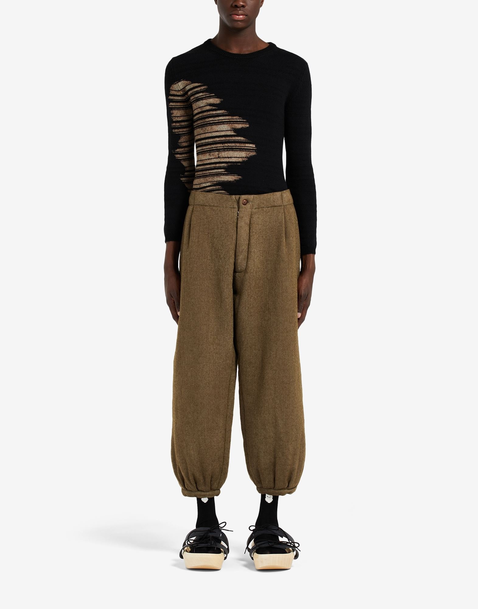 Padded wool trousers - 2