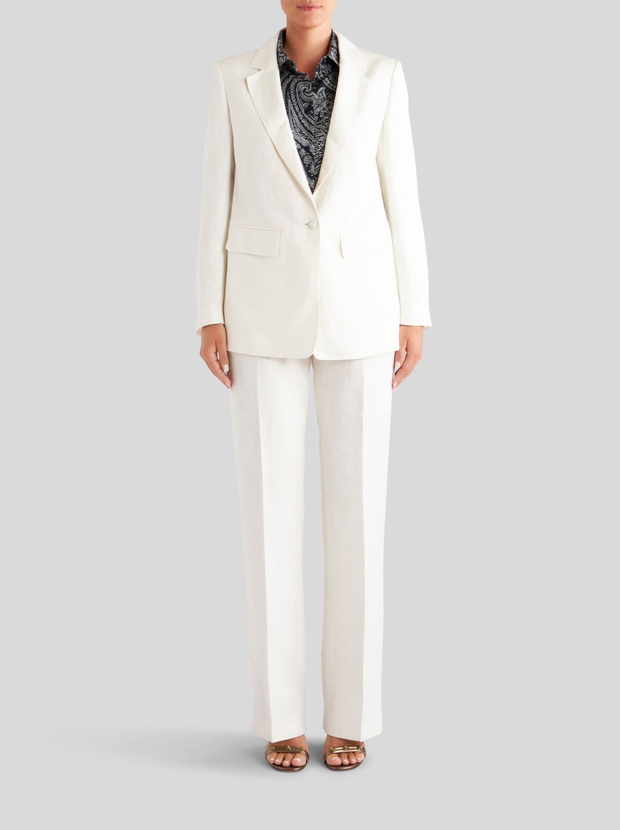 TAILORED LINEN AND SILK JACKET - 1