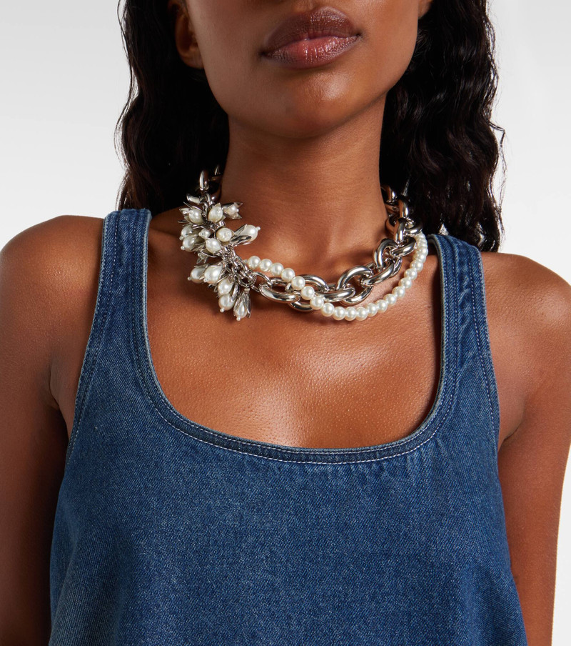 Distressed denim minidress 4