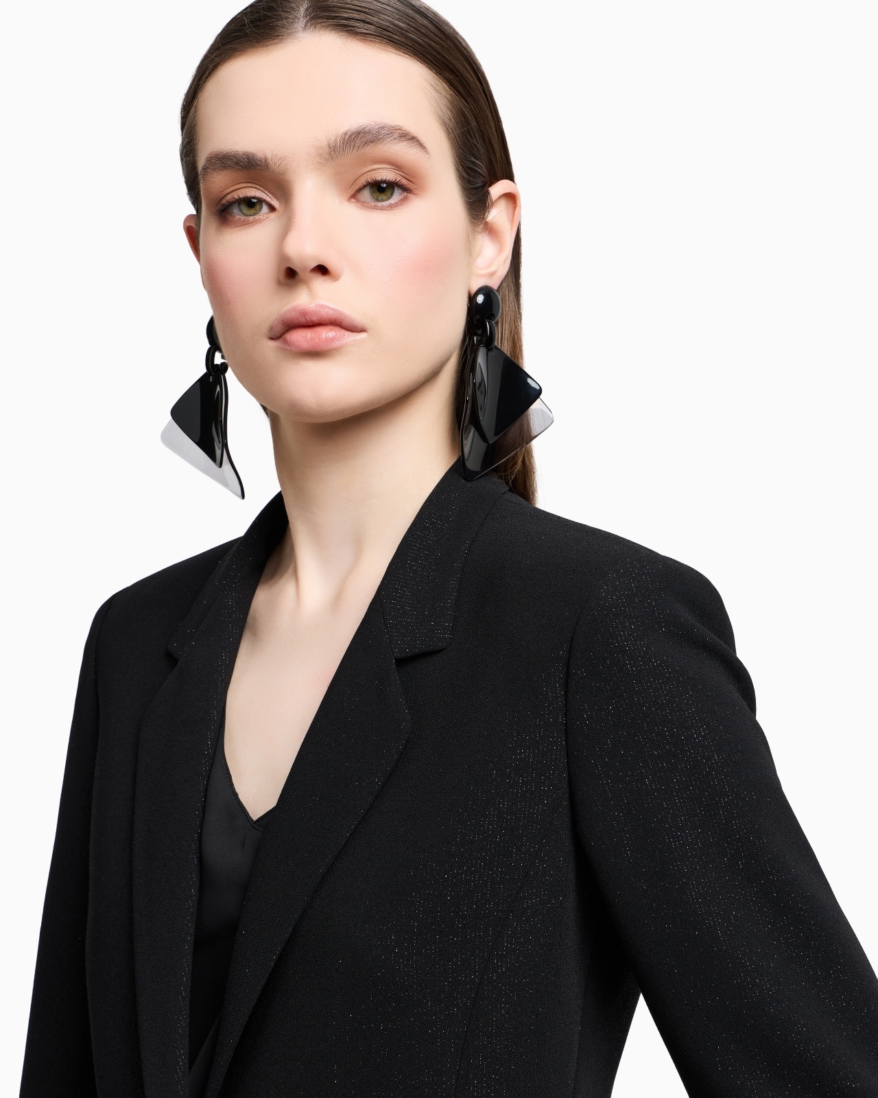 SINGLE-BREASTED LUREX CRÊPE BLAZER - 5