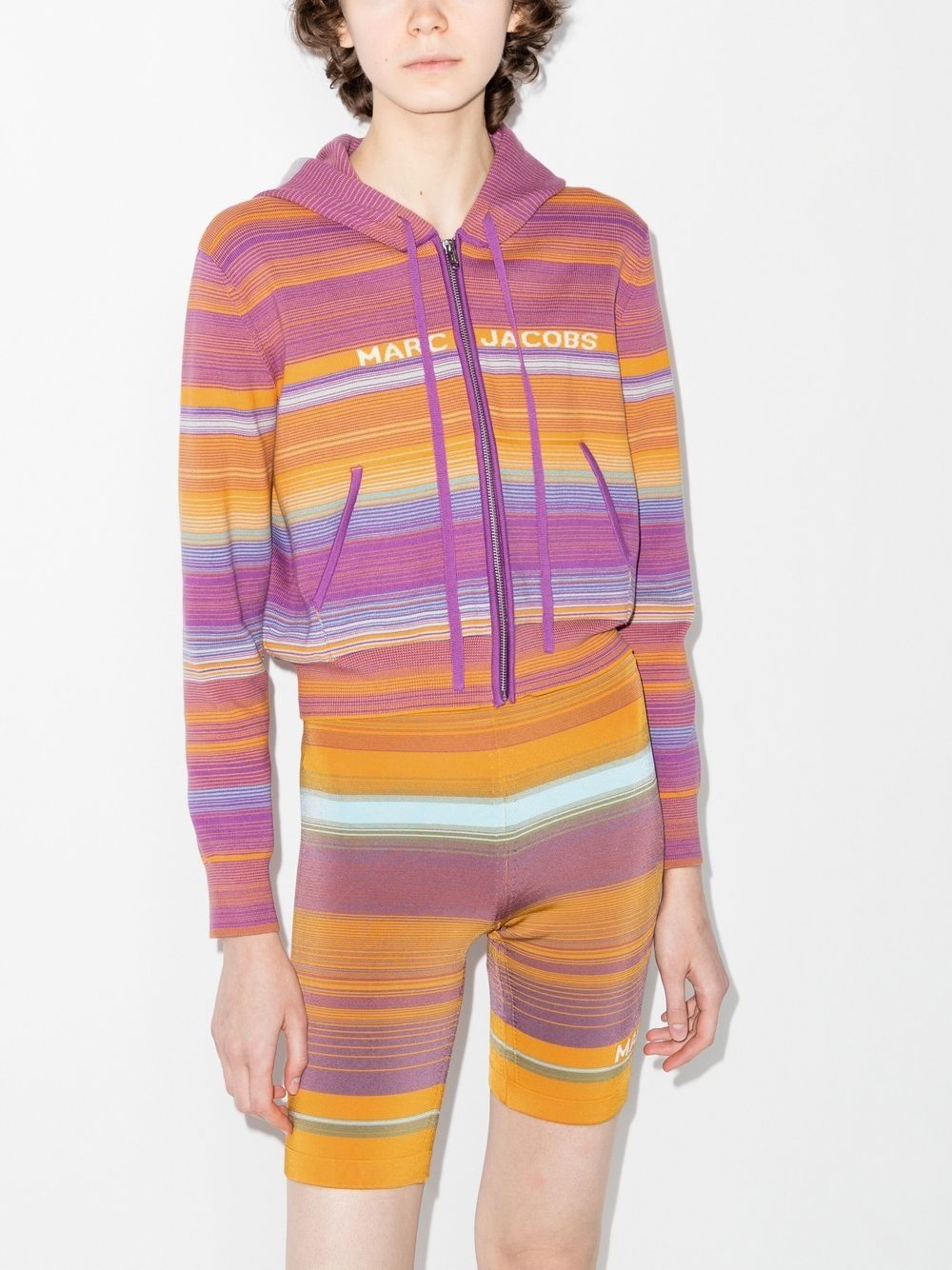 cropped zip hoodie - 2
