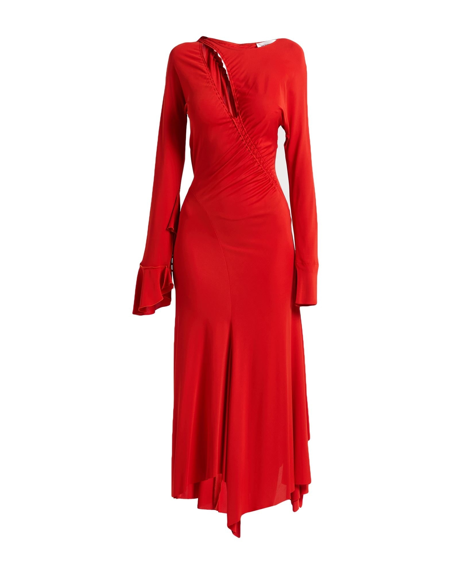 Tomato red Women's Long Dress - 1