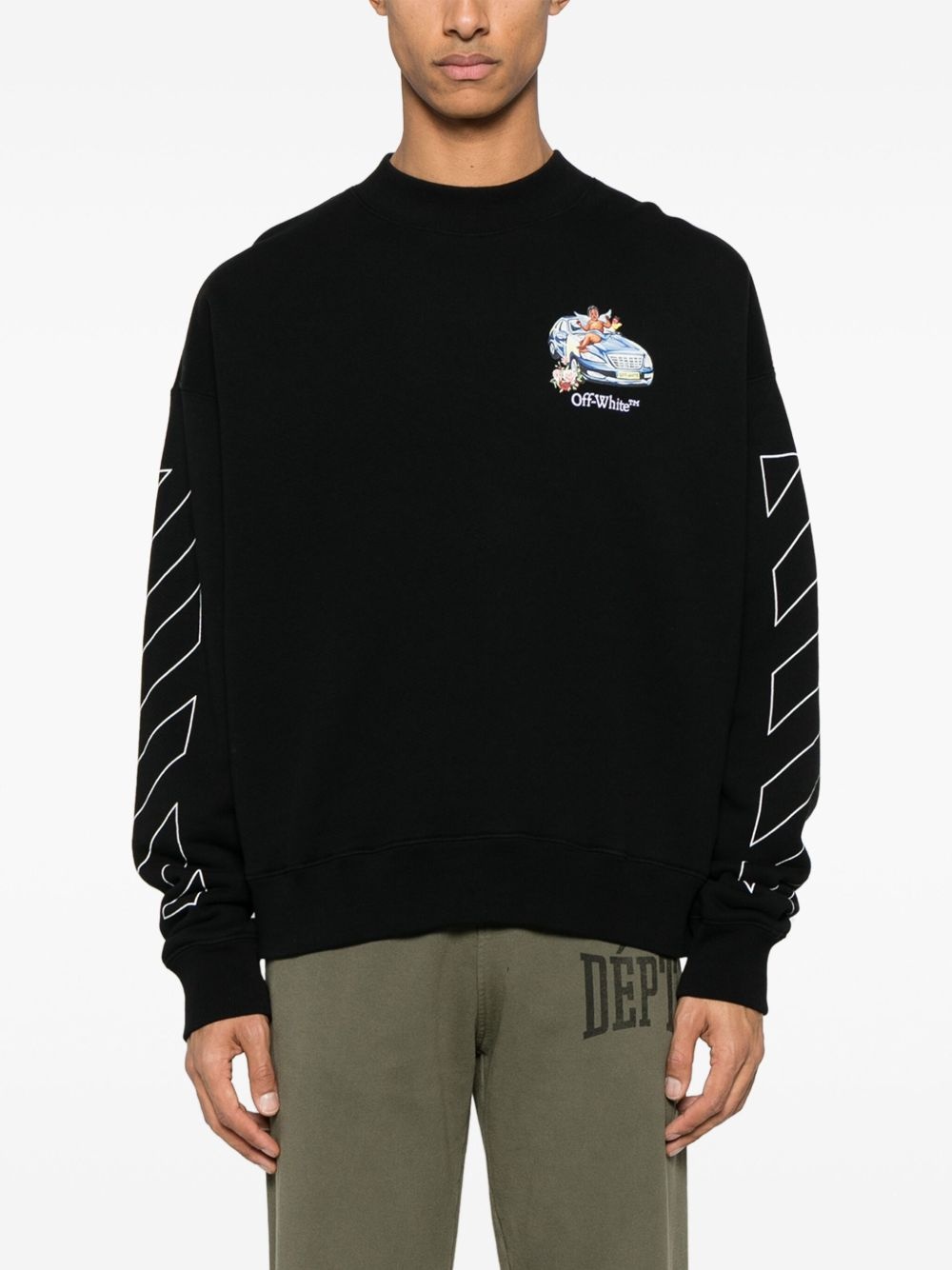 logo-embroidered sweatshirt - 3