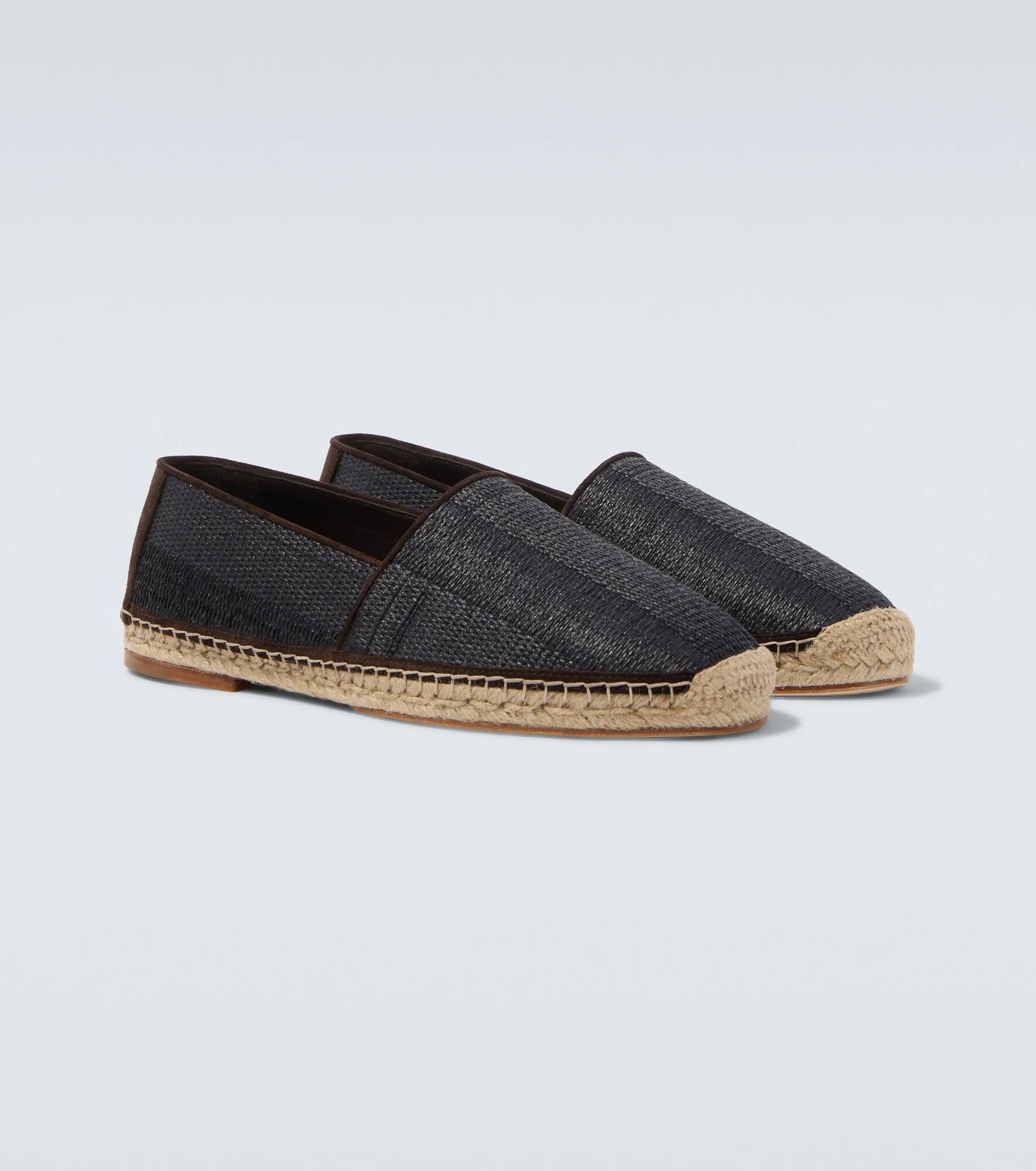 Suede-trimmed espadrilles - 1