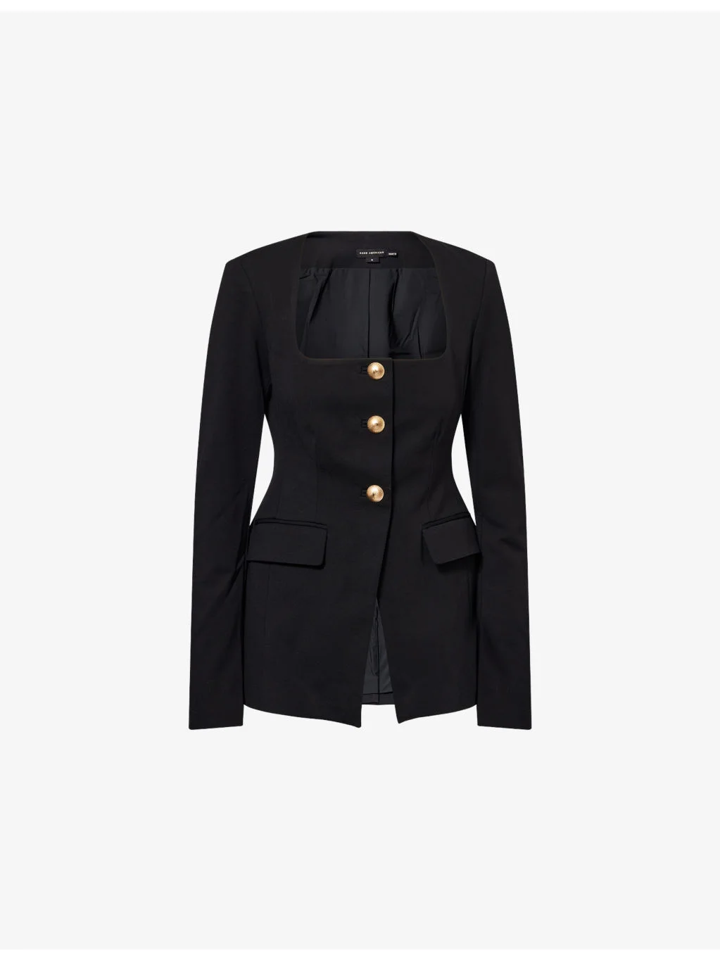 Sculpted Square-Neck Stretch-Woven Blazer - 1
