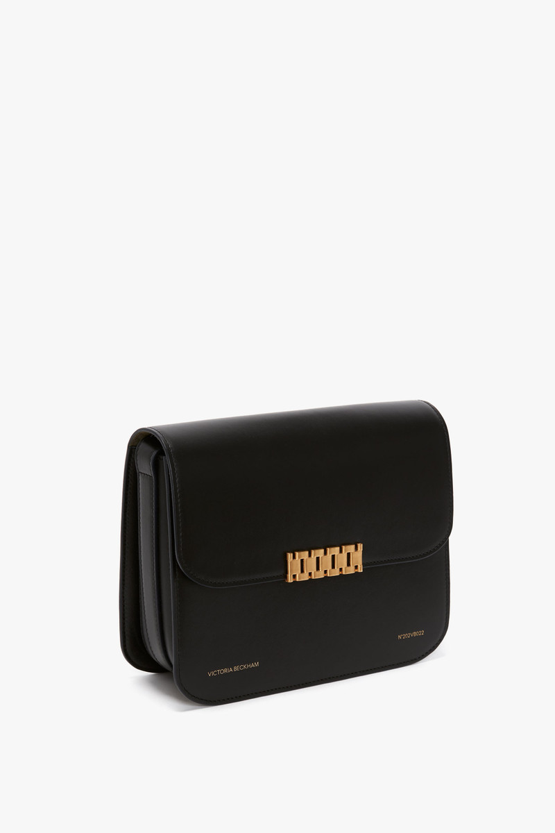 Chain Shoulder Bag In Black Leather 2