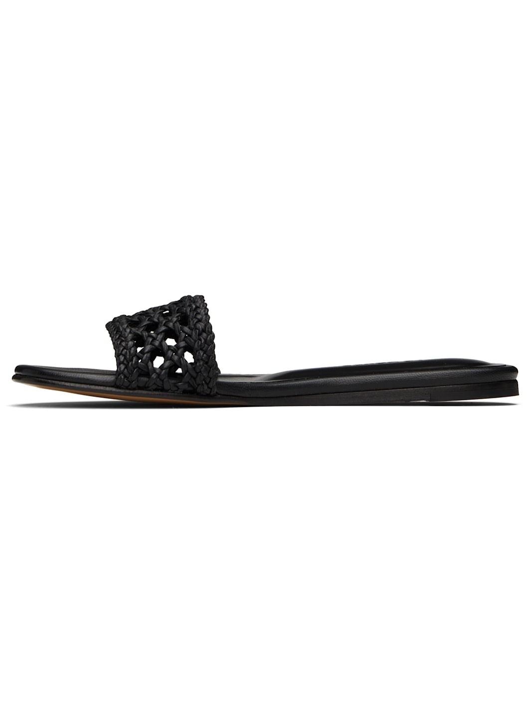 Black Woven Pool Slides - 3
