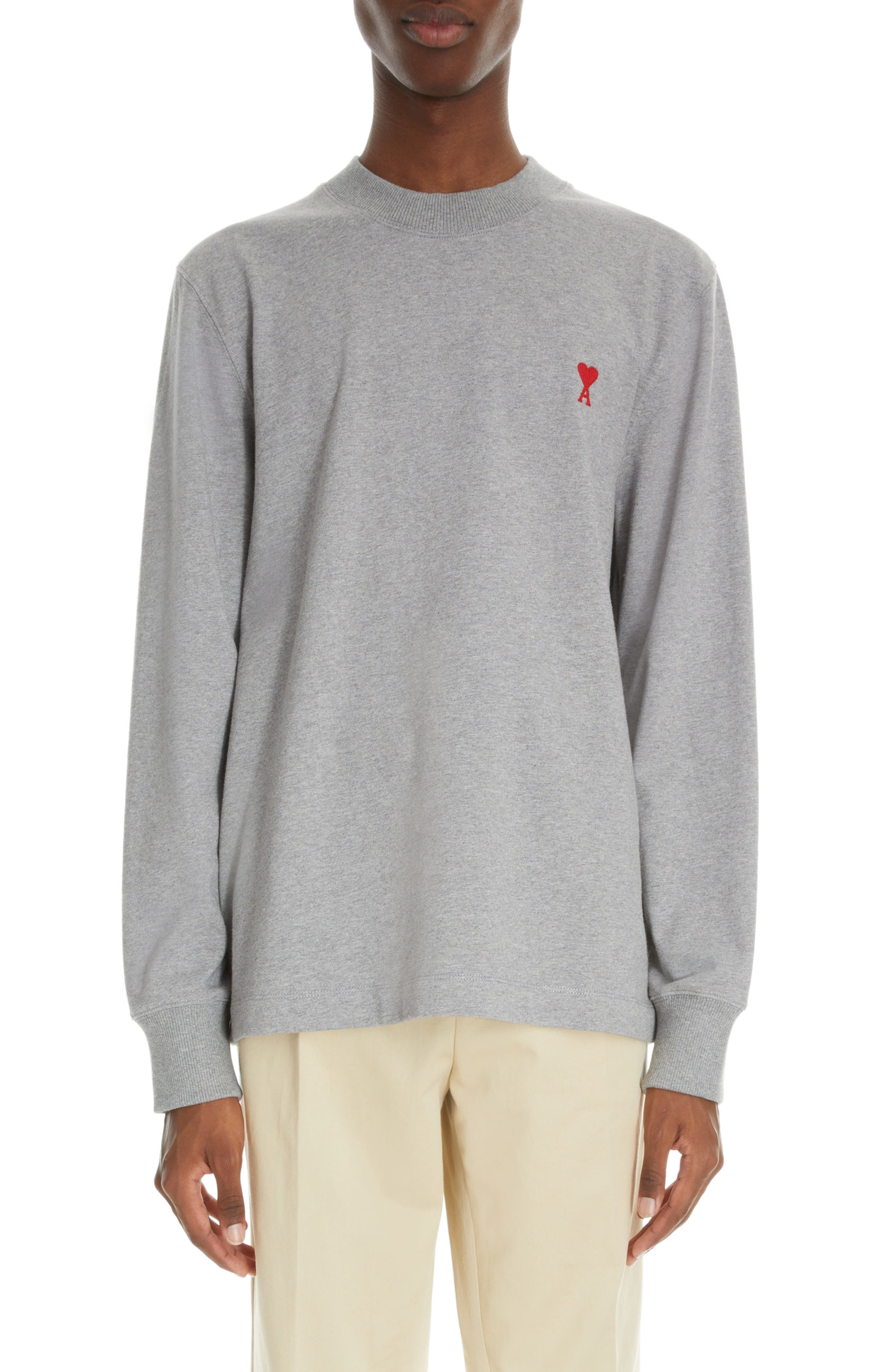 Men's Embroidered Logo Organic Cotton Sweatshirt - 1
