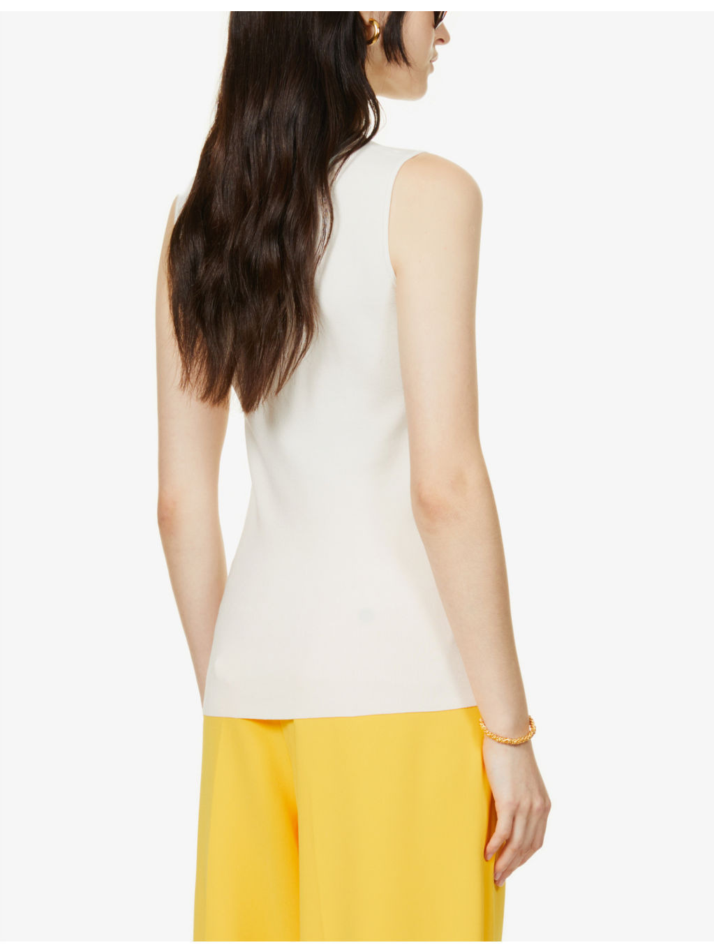 Scoop-neck silk-blend tank top - 4
