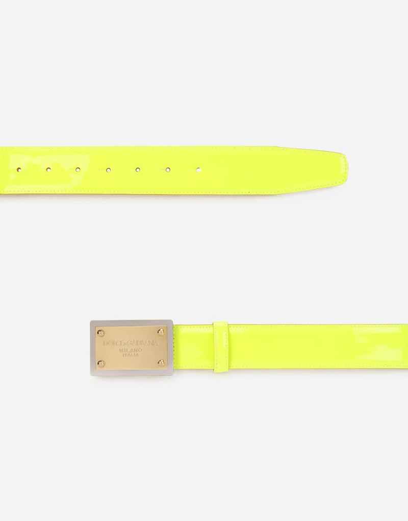 Dolce & Gabbana Neon patent leather belt outlook