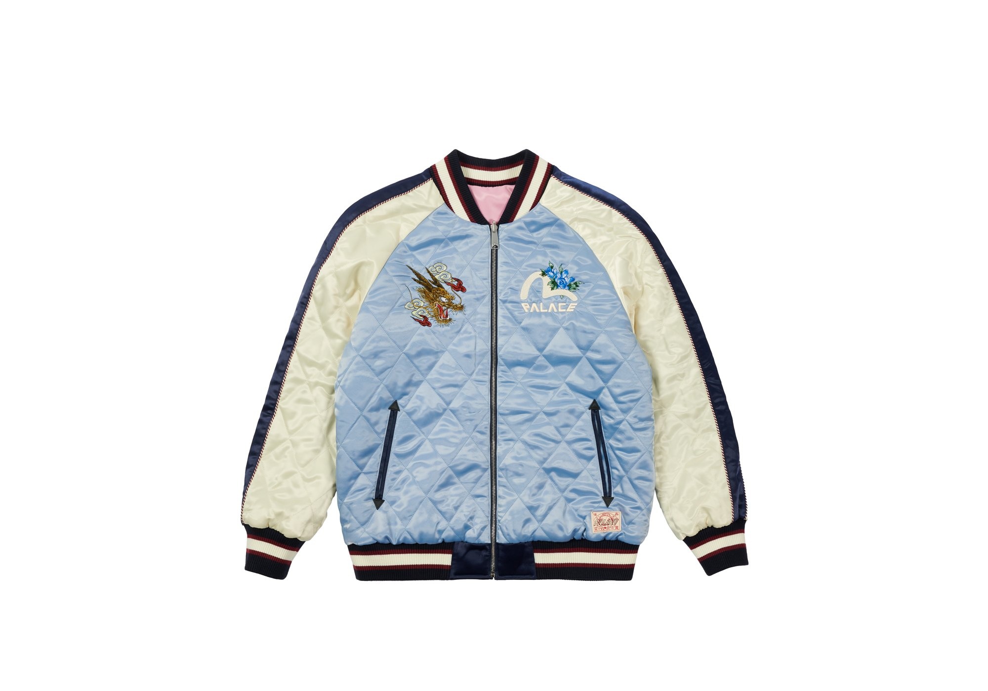 PALACE EVISU REVERSIBLE SOUVENIR JACKET BLUE  /  PINK - 2