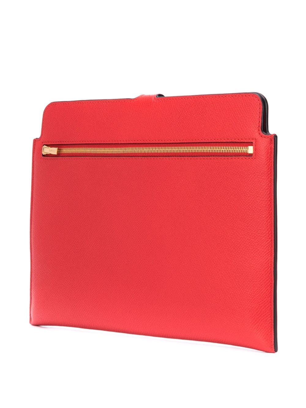 snap-fastening logo clutch bag - 3