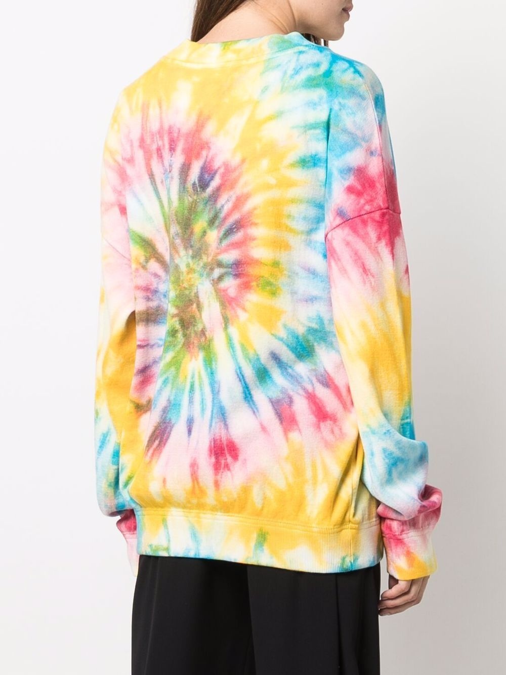 tie-dye print cotton-blend sweatshirt - 4