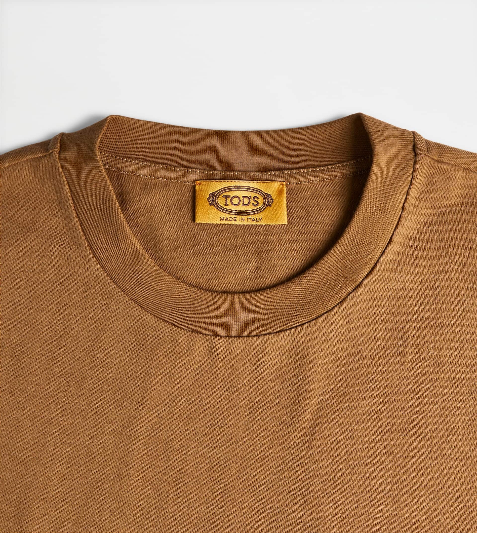 ROUND NECK T-SHIRT - BROWN - 3
