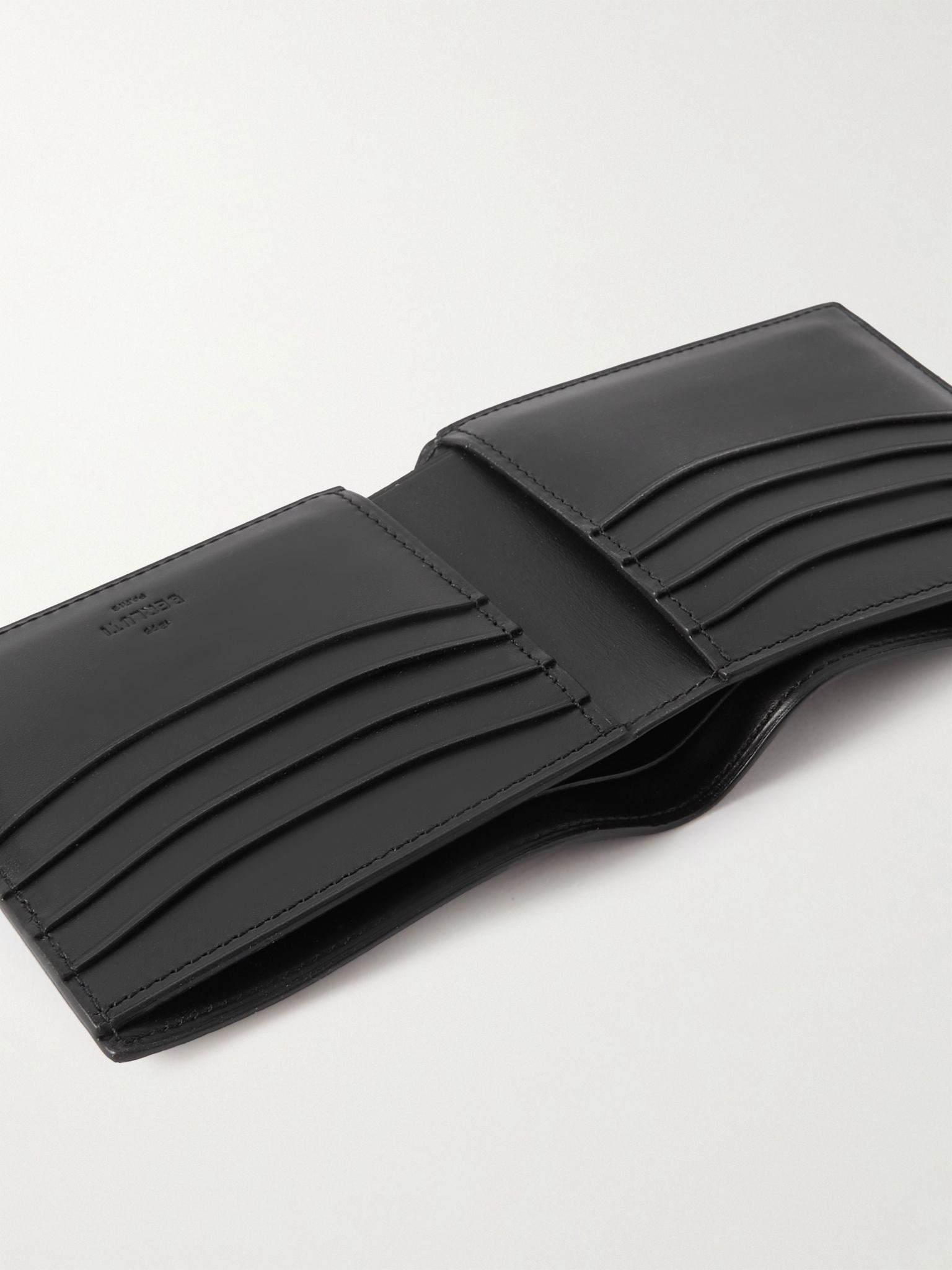 Makore Scritto Venezia Leather Billfold Wallet Black - 4