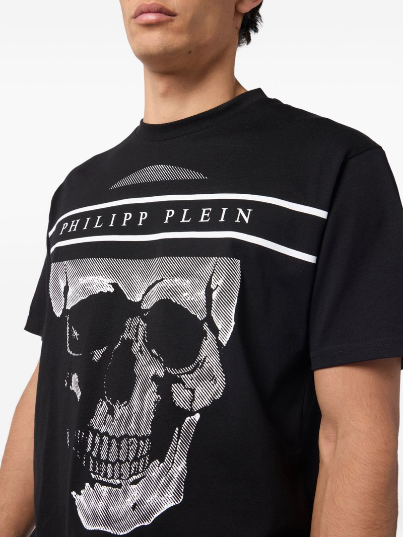 round-neck skull-logo T-shirt 4
