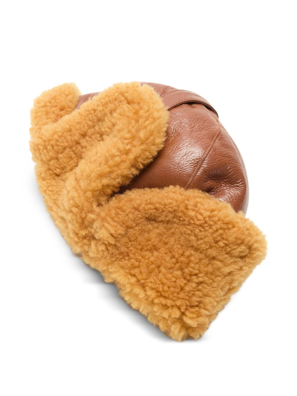 leather shearling hat - 2