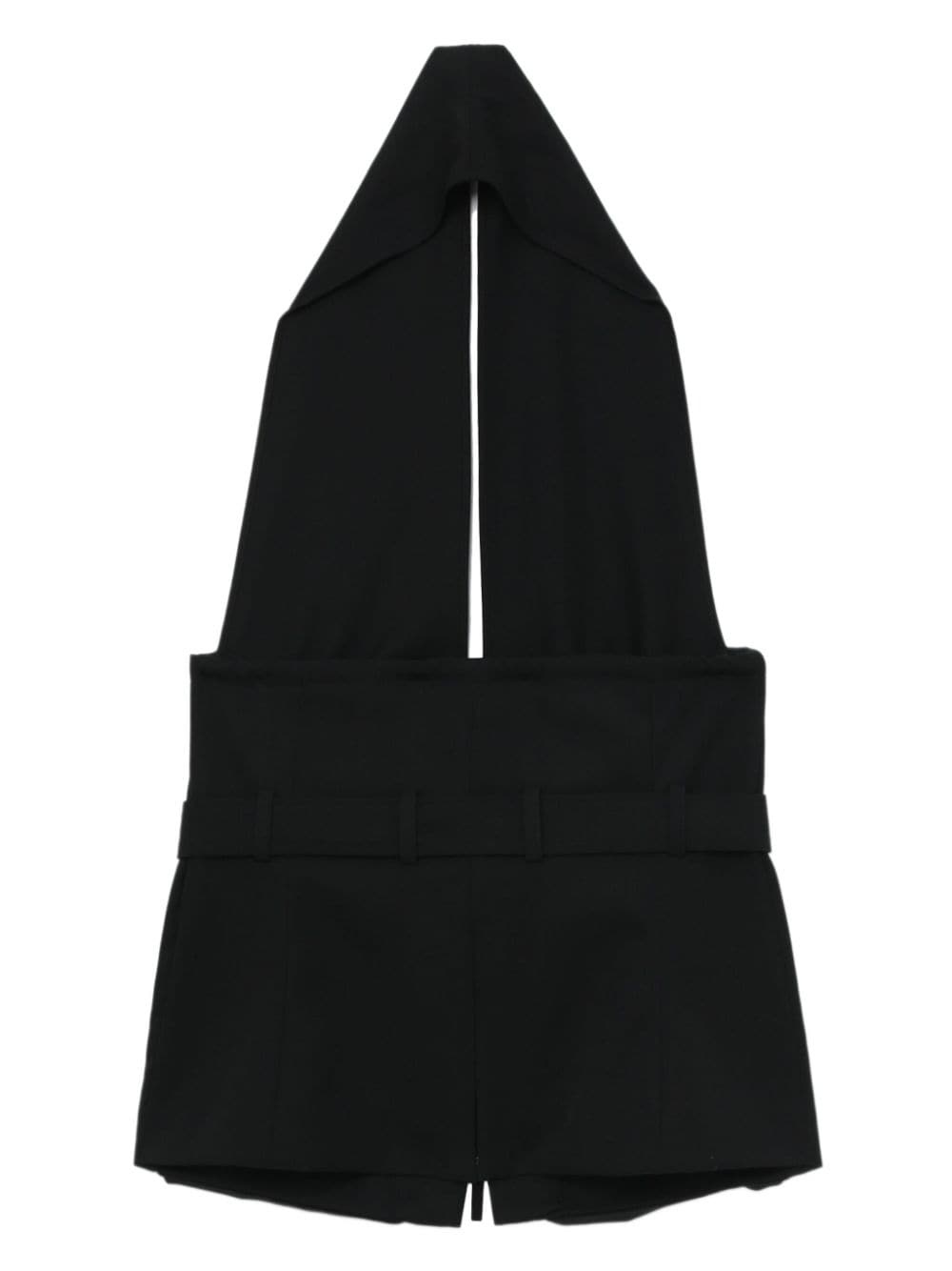 belted halterneck vest - 6