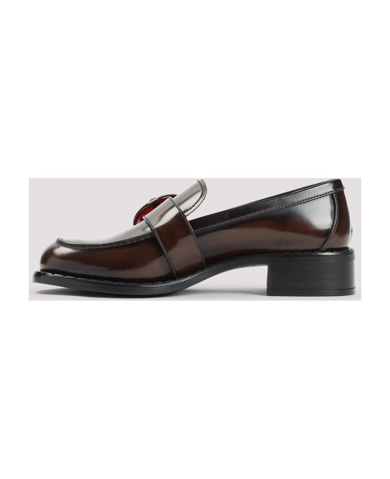 Brown Leather Loafers - 4