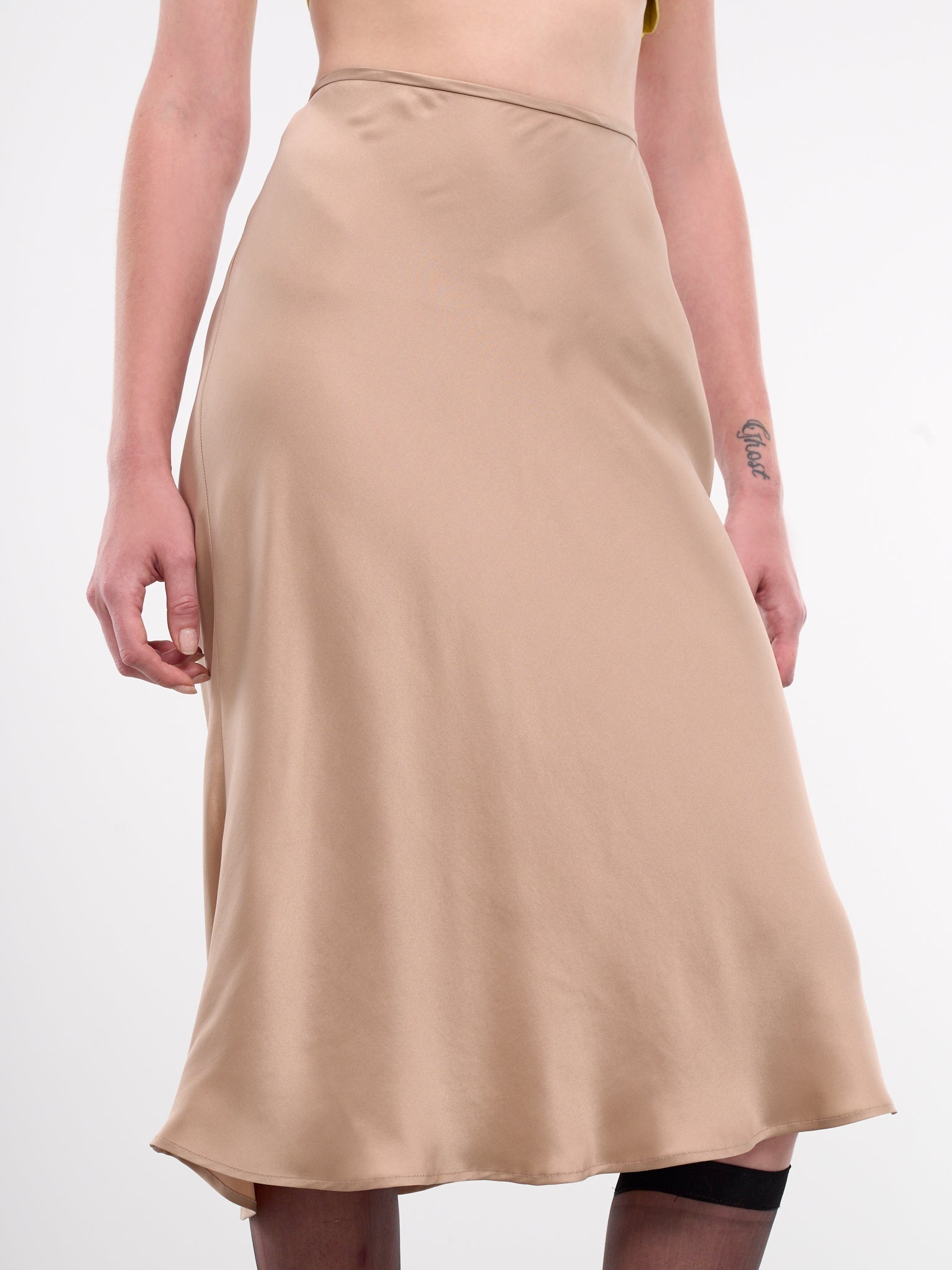 Silk Fluted Midi Skirt - 5