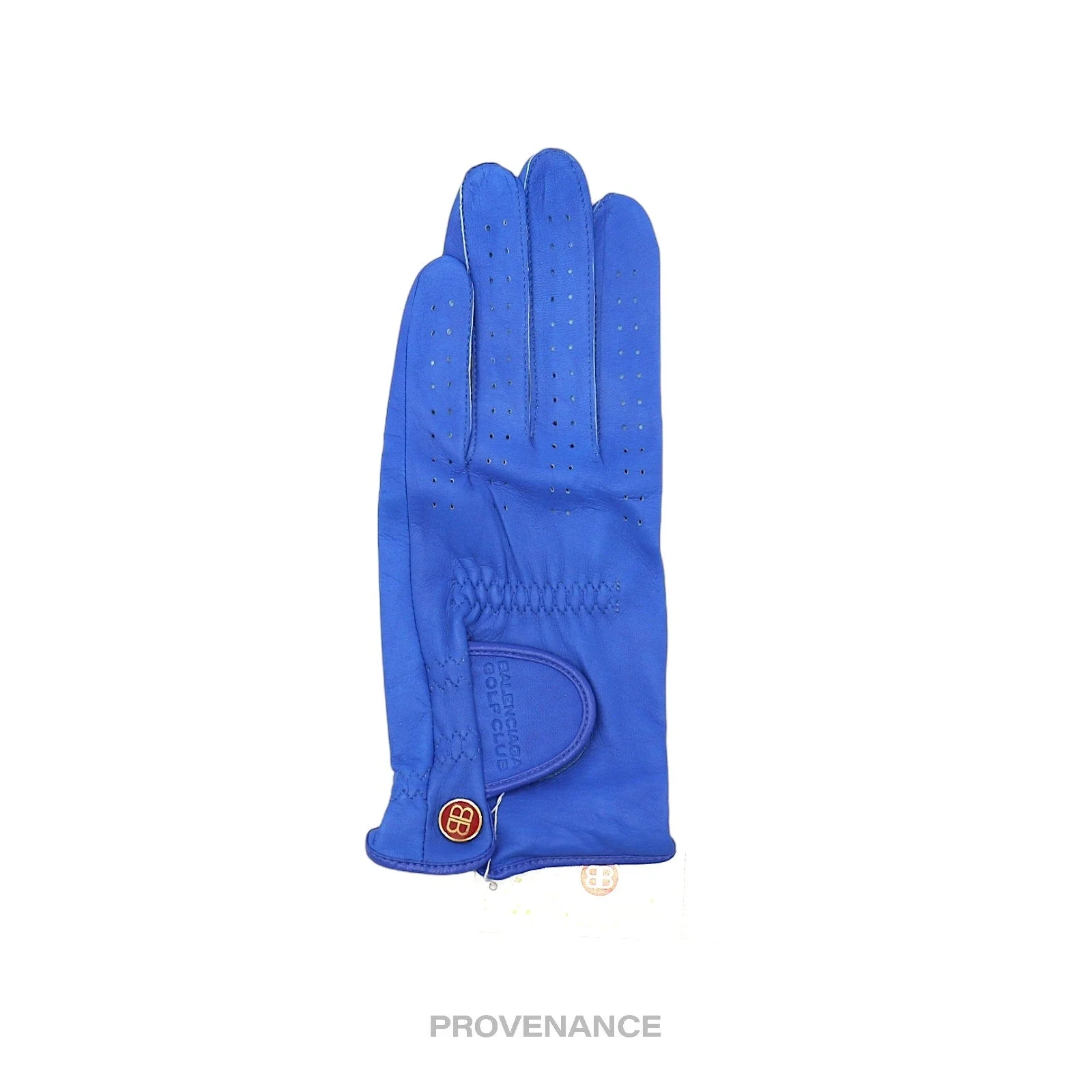 Balenciaga Golf Glove - Blue Cabretta Leather 19cm. - 1