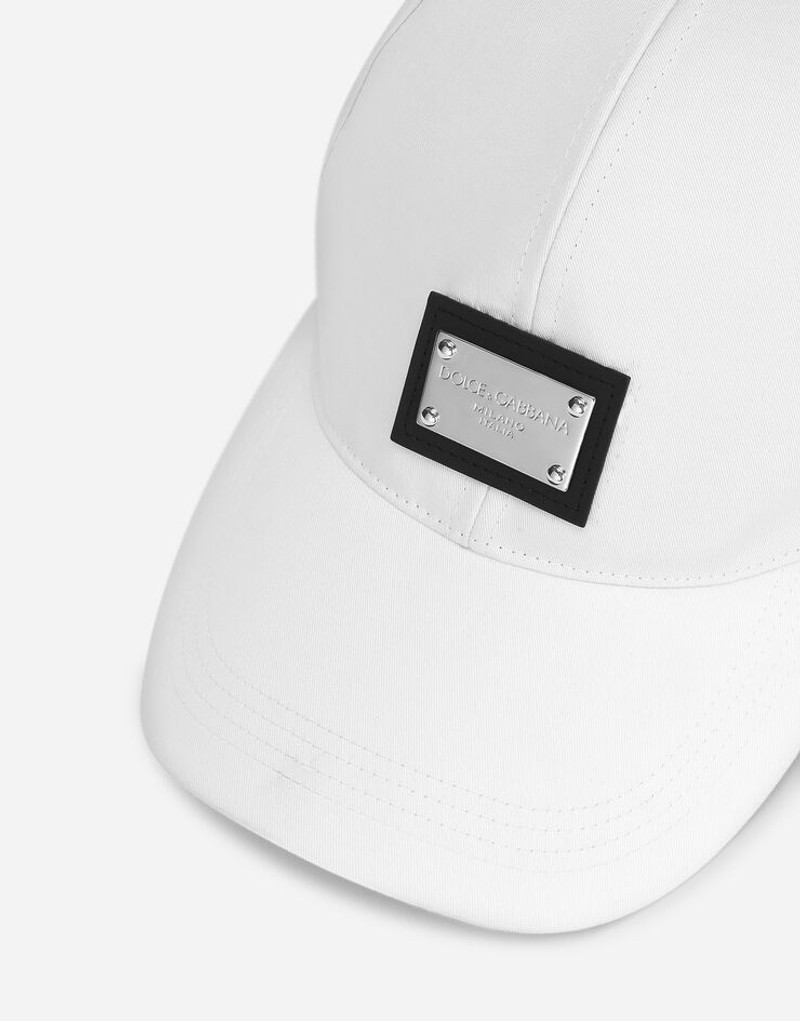 Dolce & Gabbana Cotton baseball cap with branded tag outlook