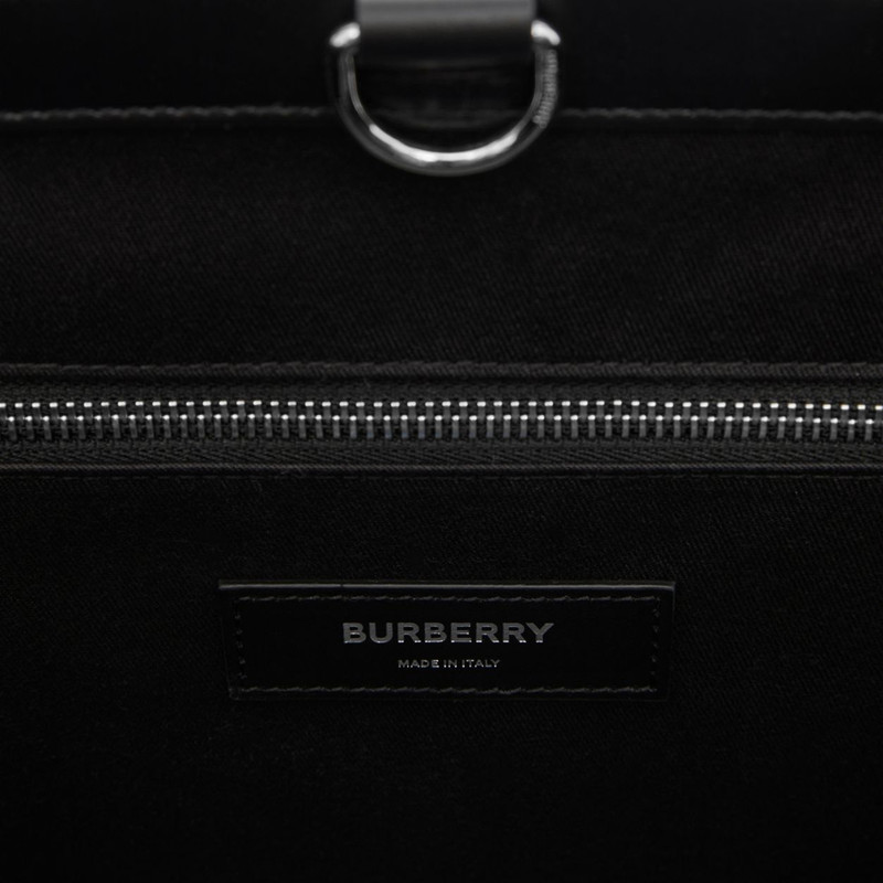 Exaggerated Check and Leather Tote 7