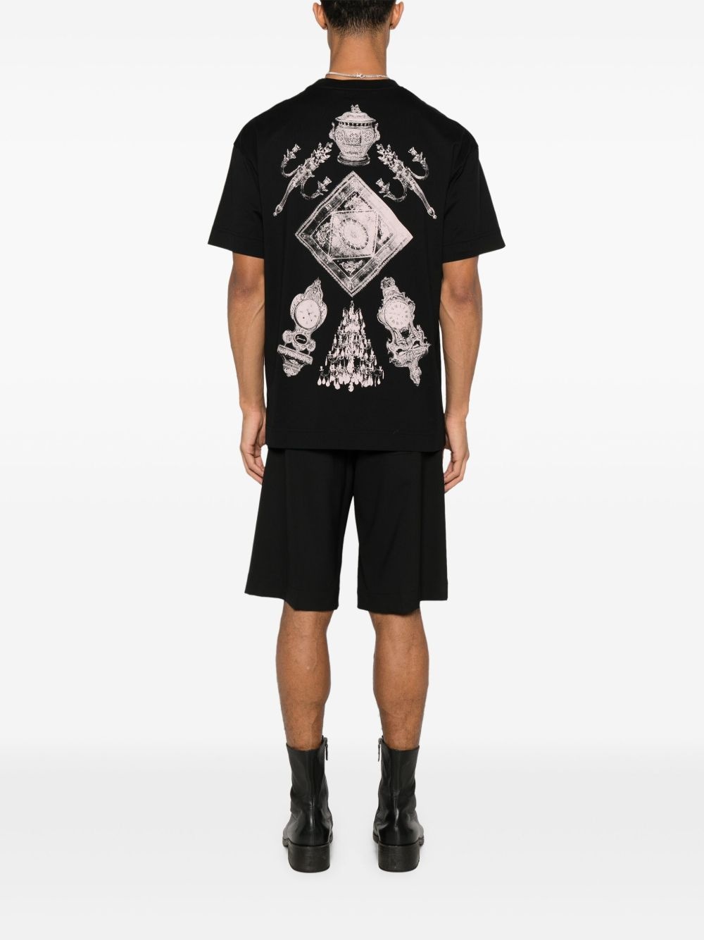 Hubert objects-print cotton T-shirt - 2