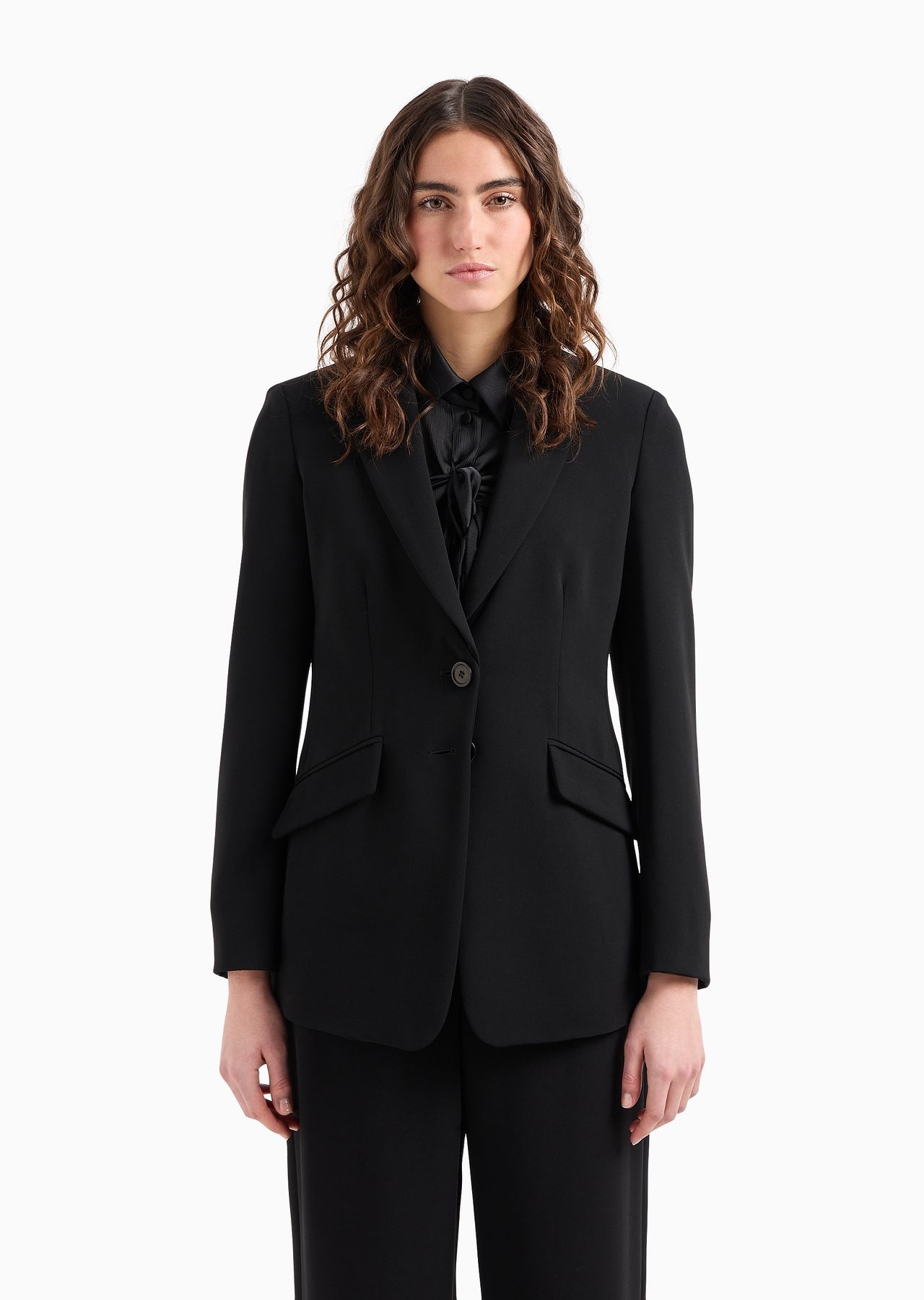 Icon single-breasted jacket in a triacetate blend - 2