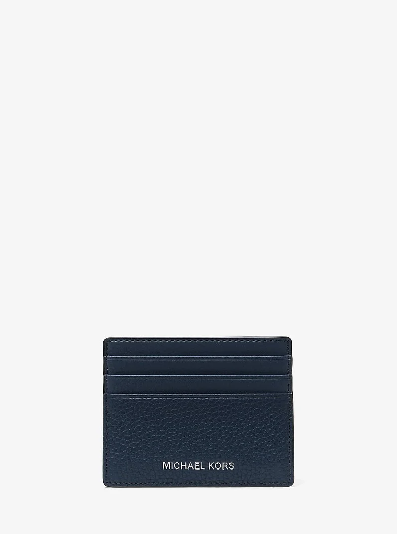 Cooper Pebbled Leather Tall Card Case - 1