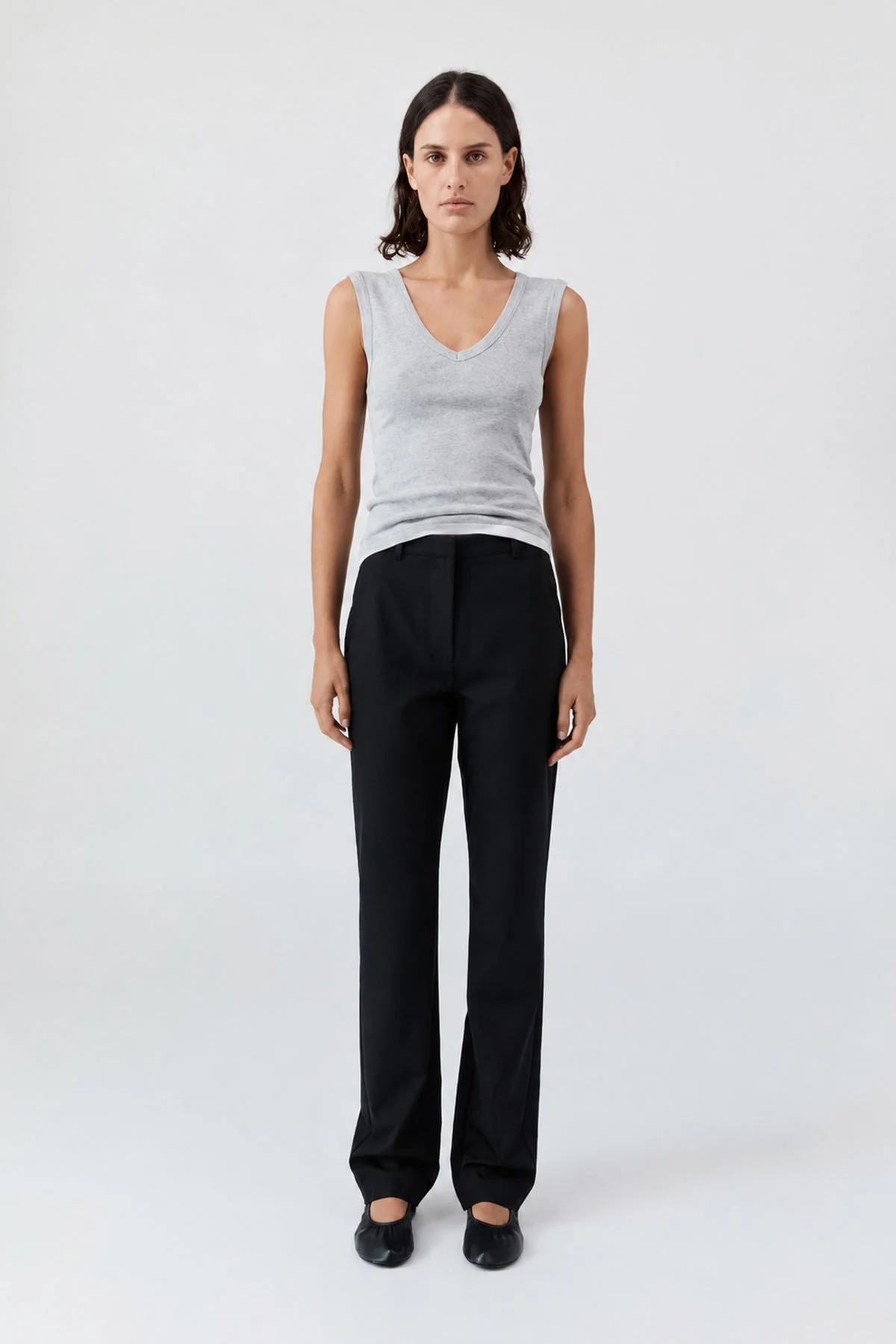 Organic Cotton 90s Top - Grey Marle - 1
