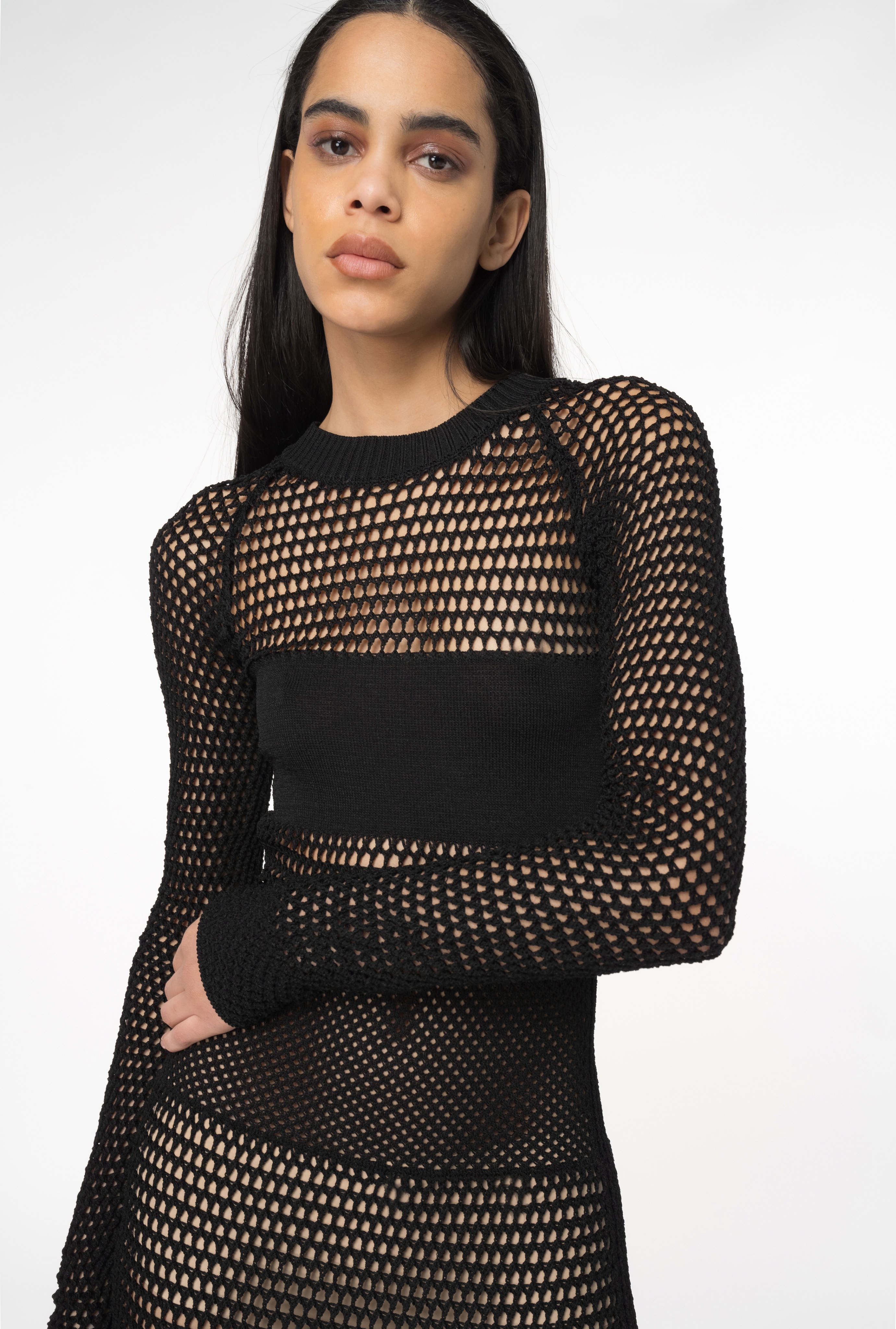 LONG MESH DRESS - 3